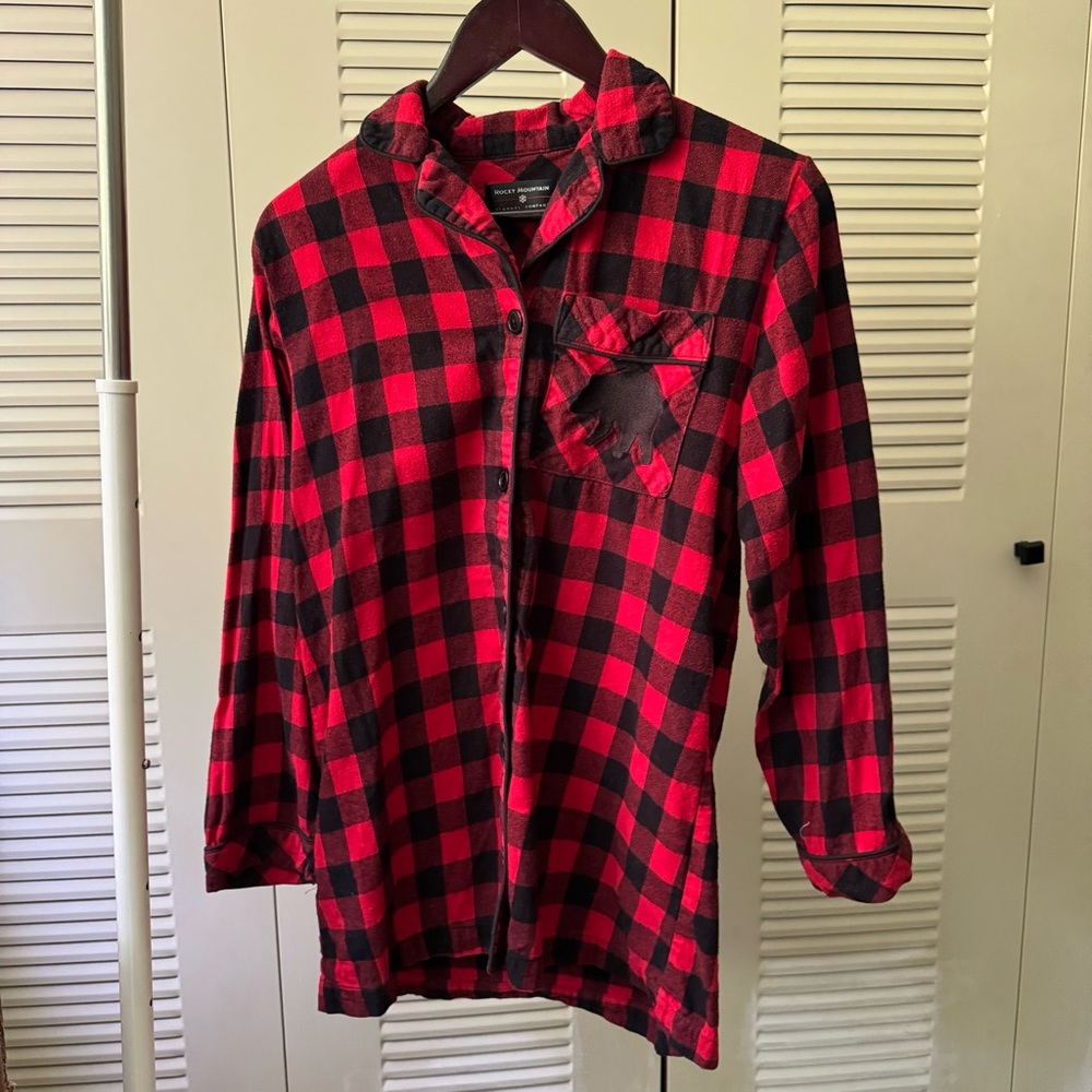 100% Cotton Rocky Mountain Flannel Black Bear PJ Shirt XS